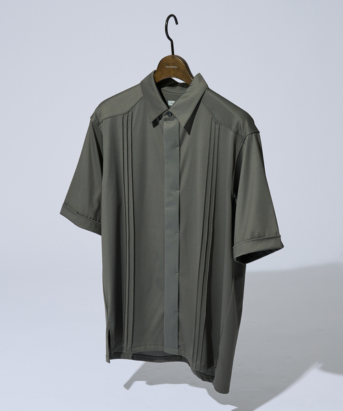 DESIGNWORKS(デザインワークス)の「【接触冷感】ワンピースカラー 半袖 キューバシャツ(シャツ/ブラウス・メンズ・ホワイト/ブラック/カーキ・46/48)」の14枚目の写真
