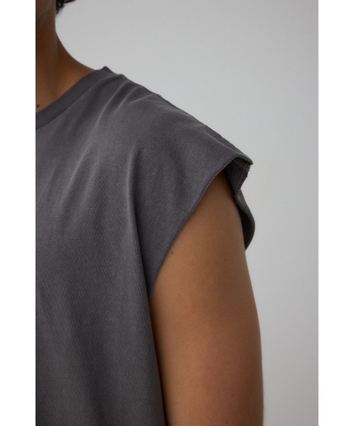AZUL by moussy(アズールバイマウジー)の「ピグメントグラフィックノースリーブトップス(Tシャツ/カットソー・メンズ・ホワイト/ライトブラック/バーガンディー・FREE)」の22枚目の写真