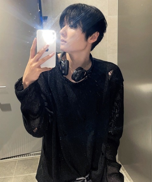 COSYHARU（コシハル）の「サンベルダメージTシャツ（Tシャツ/カットソー・メンズ・クリーム/ブラック/オートミール/ダークグレー・FREE）」の20枚目の写真