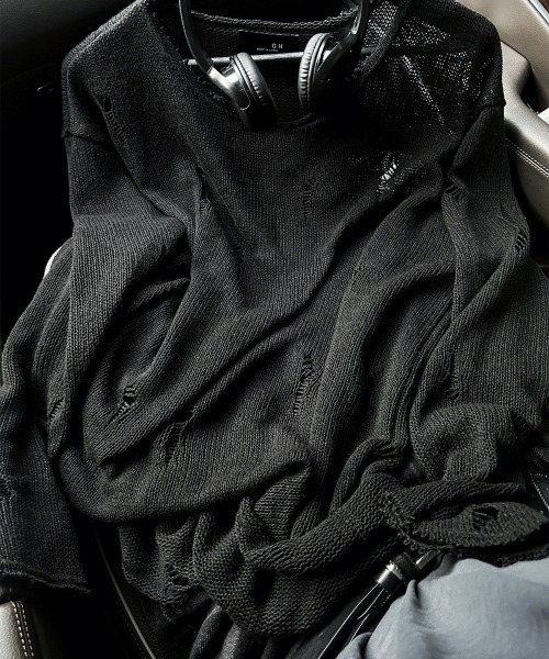 COSYHARU（コシハル）の「サンベルダメージTシャツ（Tシャツ/カットソー・メンズ・クリーム/ブラック/オートミール/ダークグレー・FREE）」の22枚目の写真