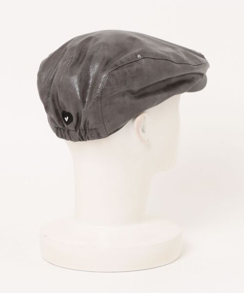 AWESOME NEEDS（オーサムニーズ）の「CLASSIC HUNTING CAP LEATHER（ハンチング/ベレー帽・レディース・ダークウッド/ブラック・FREE）」の8枚目の写真