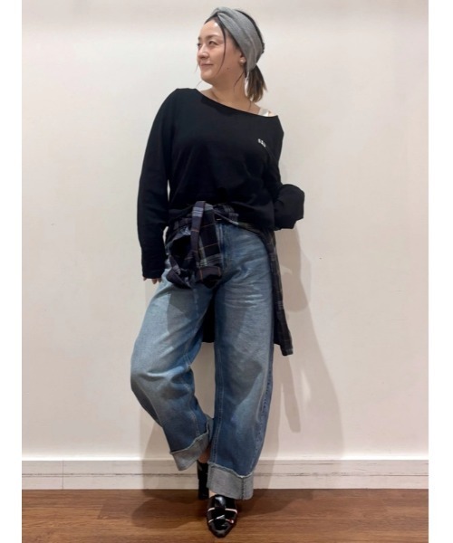 GAP(ギャップ)の「ハイライズ ロールアップ バレルデニム(デニムパンツ・レディース・インディゴブルー・23/24/25/26/27/28/29/30)」の14枚目の写真