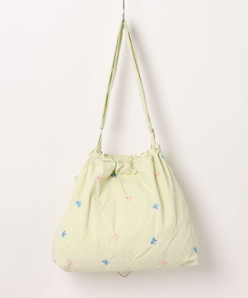 VIBGYOR(ヴィブジョー)の「Mignonjour/リボン巾着2wayバッグ M2789(ハンドバッグ・レディース・パープル/ホワイト/グリーン/ピンク・FREE)」の8枚目の写真