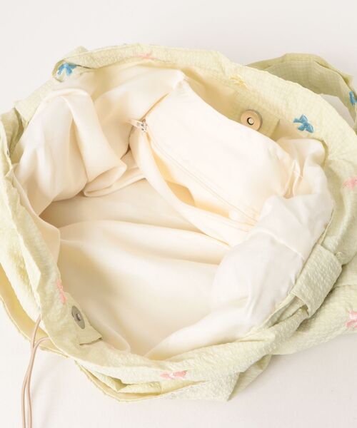VIBGYOR(ヴィブジョー)の「Mignonjour/リボン巾着2wayバッグ M2789(ハンドバッグ・レディース・パープル/ホワイト/グリーン/ピンク・FREE)」の6枚目の写真