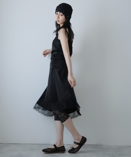 Ulysses(ユリシス)の「アシンメトリーレースキャミワンピース(ワンピース・レディース・ホワイト/ブラック・F)」の13枚目の写真