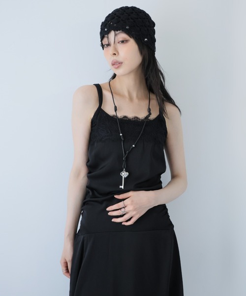 Ulysses(ユリシス)の「アシンメトリーレースキャミワンピース(ワンピース・レディース・ホワイト/ブラック・F)」の19枚目の写真