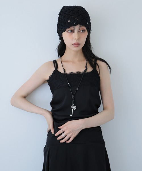 Ulysses(ユリシス)の「アシンメトリーレースキャミワンピース(ワンピース・レディース・ホワイト/ブラック・F)」の20枚目の写真