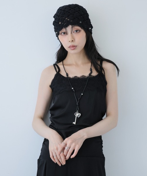 Ulysses(ユリシス)の「アシンメトリーレースキャミワンピース(ワンピース・レディース・ホワイト/ブラック・F)」の21枚目の写真