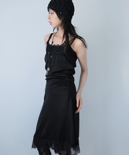 Ulysses(ユリシス)の「アシンメトリーレースキャミワンピース(ワンピース・レディース・ホワイト/ブラック・F)」の22枚目の写真