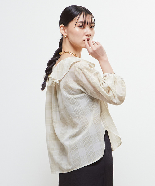 SOFFITTO(ソフィット)の「フリルカラーブラウス(シャツ/ブラウス・レディース・ブルー系その他/イエロー系その他・FREE)」の16枚目の写真