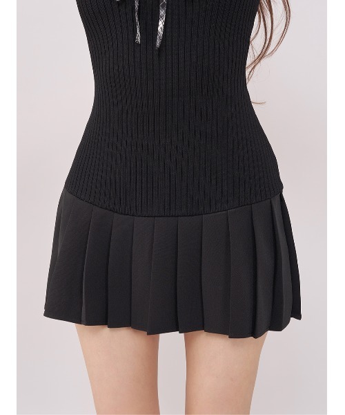 Darich ドッキングレースアップミニワンピース free BLK ドッキングレースアップミニワンピース – Darich (ダーリッチ)