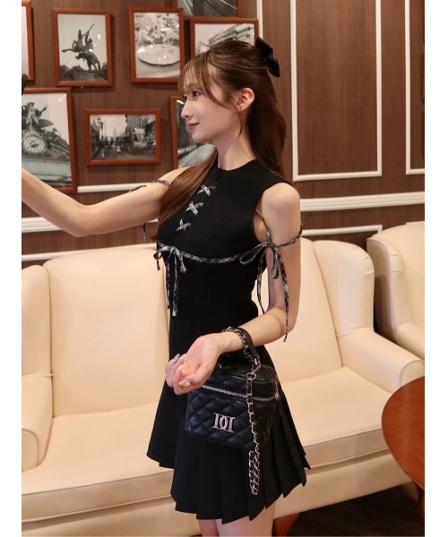 Darich ドッキングレースアップミニワンピース ダーリッチ Darich ドッキングレースアップミニワンピース