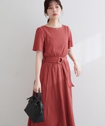 赤いフレア袖ロングワンピース 楽天市場】Vネック ワンピース ロングワンピース フロントボタン