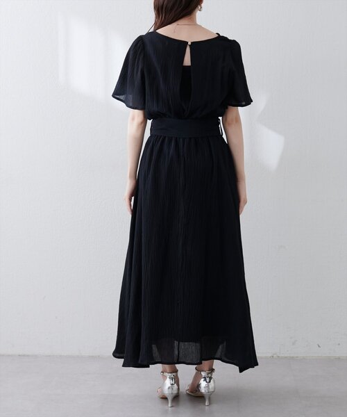 natural couture(ナチュラルクチュール)の「【WEB限定】フレア袖太ベルトワンピース(ワンピース・レディース・グリーン/ブルー/レンガ/ブラック/ベージュ/ブラウン・FREE)」の13枚目の写真