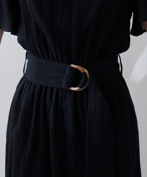natural couture(ナチュラルクチュール)の「【WEB限定】フレア袖太ベルトワンピース(ワンピース・レディース・グリーン/ブルー/レンガ/ブラック/ベージュ/ブラウン・FREE)」の17枚目の写真