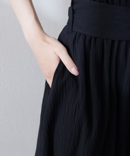 natural couture(ナチュラルクチュール)の「【WEB限定】フレア袖太ベルトワンピース(ワンピース・レディース・グリーン/ブルー/レンガ/ブラック/ベージュ/ブラウン・FREE)」の19枚目の写真
