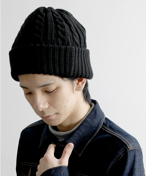 WEGO（ウィゴー）の「WEGO/ケーブルニットキャップ（ニットキャップ/ビーニー・メンズ・ネイビー/グレー/ワイン/ホワイト/ブラック・FREE）」の10枚目の写真