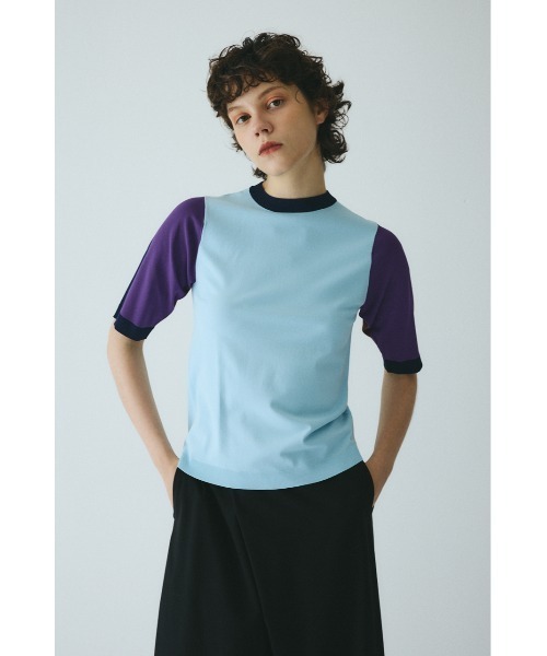Color block knit tops カラーブロックニットトップス（ニット