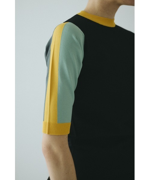 セール】Color block knit tops カラーブロックニットトップス（ニット