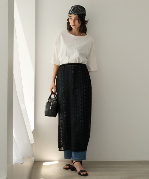 Elura（エルーラ）の「2WAYレーススカート / 588161（スカート・レディース・オフホワイト/ブラック・FREE）」の22枚目の写真