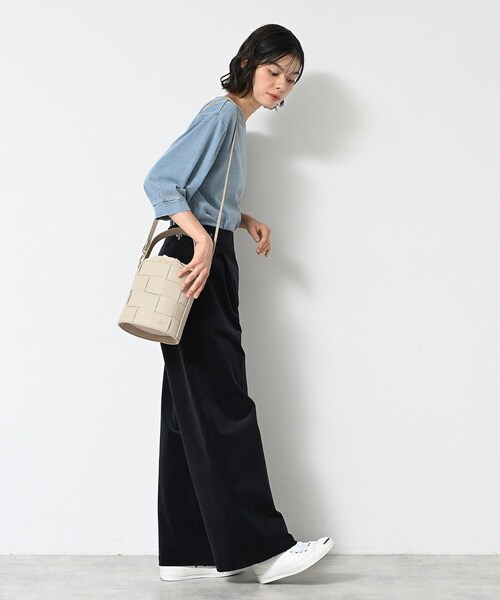 Dessin（デッサン）の「【2WAY】メッシュバケツBAG（ショルダーバッグ・レディース・ナチュラル/ブラック/ボルドー・00）」の7枚目の写真