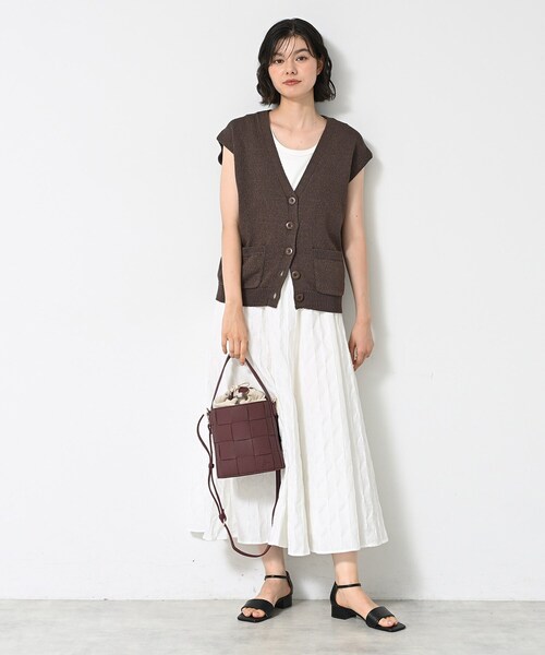 Dessin（デッサン）の「【2WAY】メッシュバケツBAG（ショルダーバッグ・レディース・ナチュラル/ブラック/ボルドー・00）」の9枚目の写真