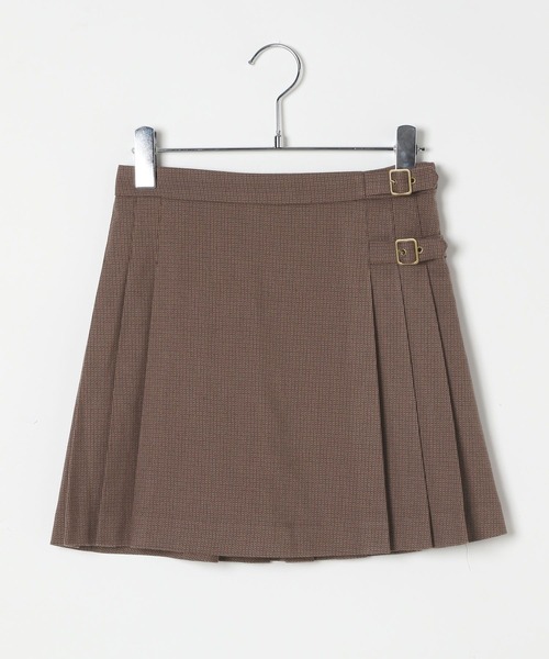 Heather（ヘザー）の「ベルト付きサイドプリーツミニスカート　581536（スカート・レディース・ベージュ系その他/ブラウン系その他/グレー・M/S）」の11枚目の写真