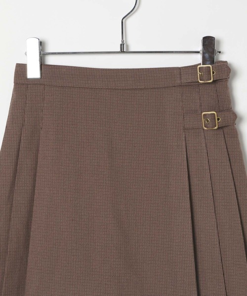 Heather（ヘザー）の「ベルト付きサイドプリーツミニスカート　581536（スカート・レディース・ベージュ系その他/ブラウン系その他/グレー・M/S）」の12枚目の写真