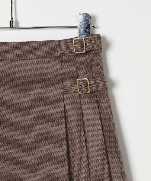 Heather（ヘザー）の「ベルト付きサイドプリーツミニスカート　581536（スカート・レディース・ベージュ系その他/ブラウン系その他/グレー・M/S）」の14枚目の写真