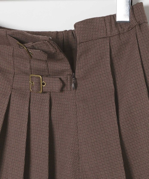 Heather（ヘザー）の「ベルト付きサイドプリーツミニスカート　581536（スカート・レディース・ベージュ系その他/ブラウン系その他/グレー・M/S）」の17枚目の写真