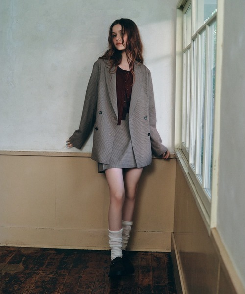 Heather（ヘザー）の「ベルト付きサイドプリーツミニスカート　581536（スカート・レディース・ベージュ系その他/ブラウン系その他/グレー・M/S）」の6枚目の写真