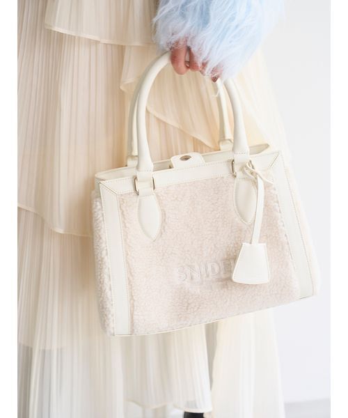 SNIDEL（スナイデル）の「ボアロゴバッグ（ハンドバッグ・レディース・アイボリー/ブラック・F）」の16枚目の写真