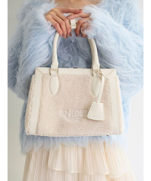 snidel ボアロゴバッグ ボアロゴバッグ（ハンドバッグ）｜SNIDEL（スナイデル）の