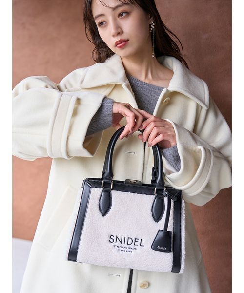 snidel ボアロゴバッグ ボアロゴバッグ（ハンドバッグ）｜SNIDEL（スナイデル）の