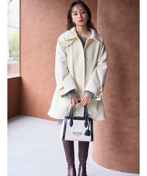 SNIDEL（スナイデル）の「ボアロゴバッグ（ハンドバッグ・レディース・アイボリー/ブラック・F）」の19枚目の写真