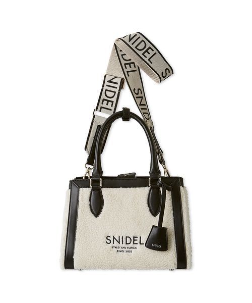 SNIDEL（スナイデル）の「ボアロゴバッグ（ハンドバッグ・レディース・アイボリー/ブラック・F）」の20枚目の写真