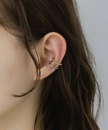 LA MUe（ラミュー）の「【LA MUE】ゴールド×シルバー ねじりミックスカラー イヤカフ（イヤーカフ）」