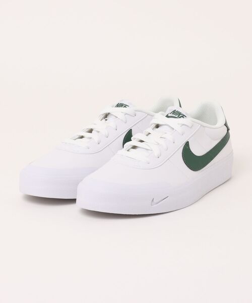 NIKE(ナイキ)の「NIKE ナイキ COURT SHOT メンズスニーカー 薄底 ロープロファイルシューズ(コートショット)(スニーカー・メンズ・ホワイト×グリーン/ホワイト系その他/ホワイト×ライム・25.0cm/26.0cm/27.0cm/28.0cm/29.0cm/30.0cm/31cm)」の2枚目の写真