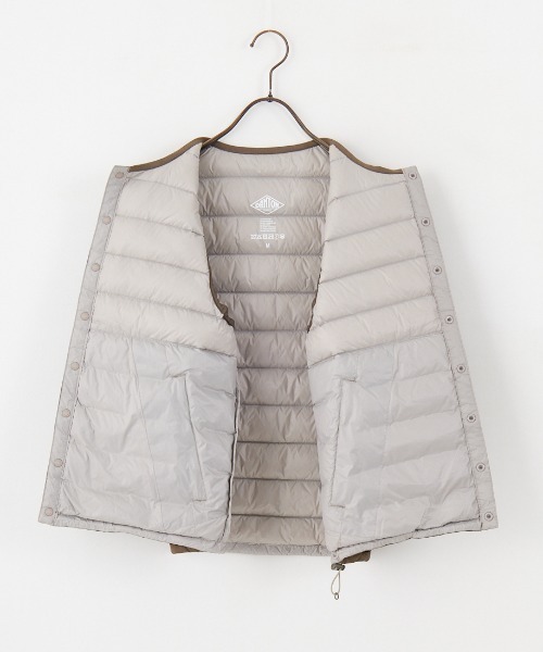 DANTON ダントン　クルーネック インナーダウンベスト　グレー　34 DANTON ダントン クルーネック インナーダウンベスト グレー 34