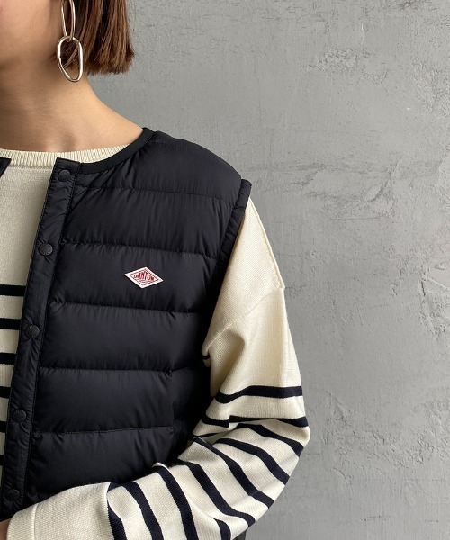 DANTON/ダントン] インナーダウン クルーネックベスト（ダウンベスト