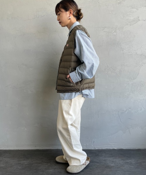 ダントン　インナーダウンベスト　クルーネックベスト　ブラウンM DANTON/ダントン インナーダウンクルーネックベスト INNER DOWN CREW