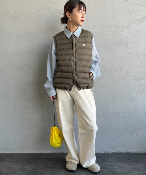 DANTON/ダントン] インナーダウン クルーネックベスト（ダウンベスト