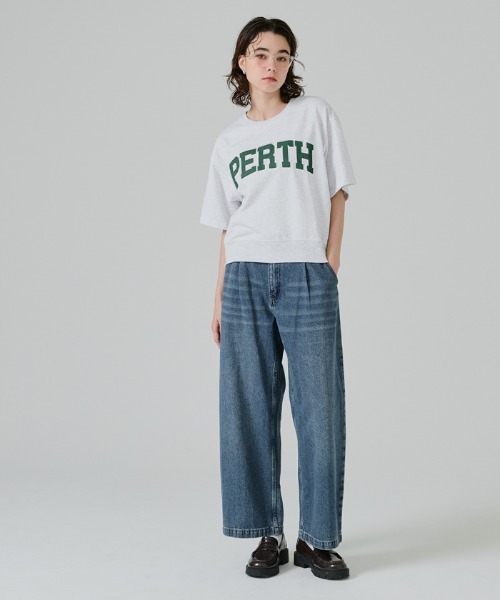 coca(coca)(コカ)の「ロゴショートTシャツ(Tシャツ/カットソー・レディース・グレー/ベージュ/イエロー/ネイビー・S/M/L)」の6枚目の写真