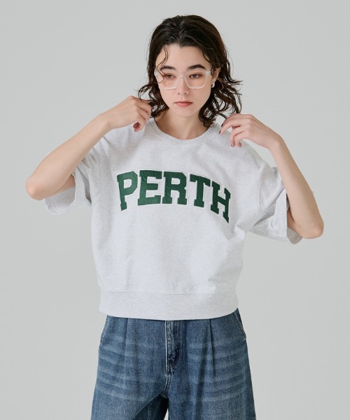 coca(coca)(コカ)の「ロゴショートTシャツ(Tシャツ/カットソー・レディース・グレー/ベージュ/イエロー/ネイビー・S/M/L)」の7枚目の写真