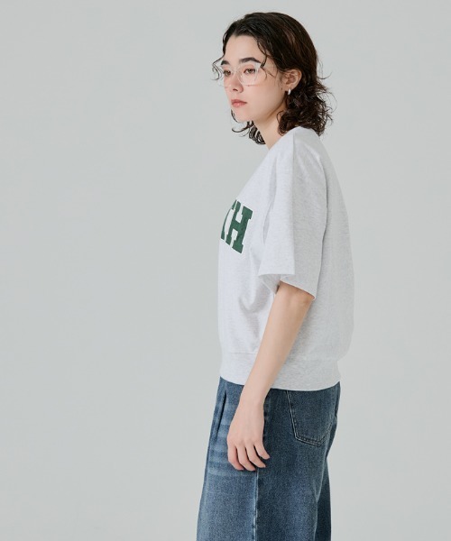 coca(coca)(コカ)の「ロゴショートTシャツ(Tシャツ/カットソー・レディース・グレー/ベージュ/イエロー/ネイビー・S/M/L)」の8枚目の写真