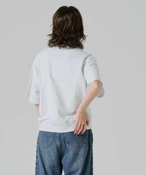 coca(coca)(コカ)の「ロゴショートTシャツ(Tシャツ/カットソー・レディース・グレー/ベージュ/イエロー/ネイビー・S/M/L)」の9枚目の写真