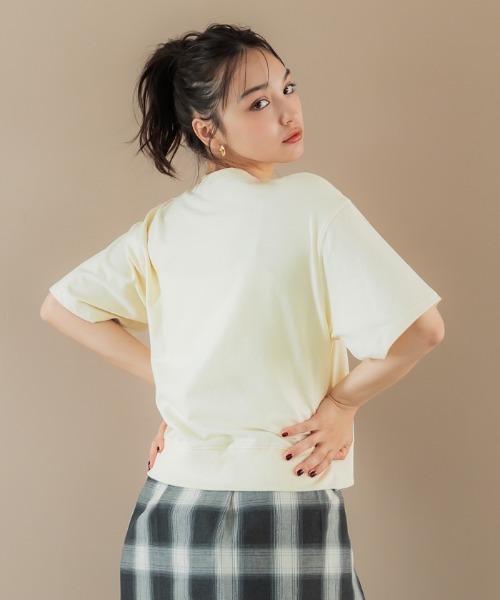 coca(coca)(コカ)の「ロゴショートTシャツ(Tシャツ/カットソー・レディース・グレー/ベージュ/イエロー/ネイビー・S/M/L)」の13枚目の写真
