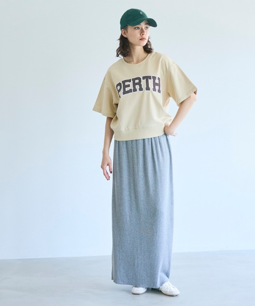 coca(coca)(コカ)の「ロゴショートTシャツ(Tシャツ/カットソー・レディース・グレー/ベージュ/イエロー/ネイビー・S/M/L)」の14枚目の写真