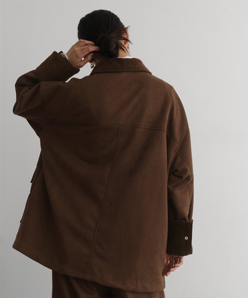 フェイクスエードカバーオール（カバーオール）｜hellam（へラム）の