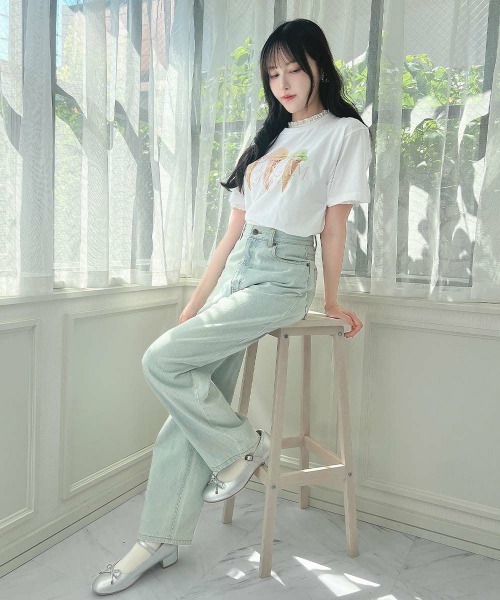 F i.n.t（フィント）の「トリプルアイスクリームプリントTシャツ/SweetsCollection（Tシャツ/カットソー・レディース・ホワイト・FREE）」の2枚目の写真